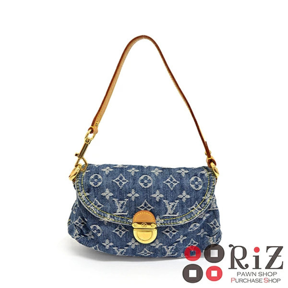 LOUIS VUITTON Pleaty Bag Shoulder Messenger Blue